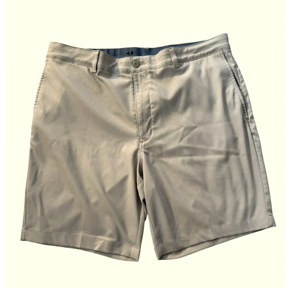 Grand Slam Golf‎ Shorts Mens 38 Tan Flat Front Performance Moisture Wicking 9
